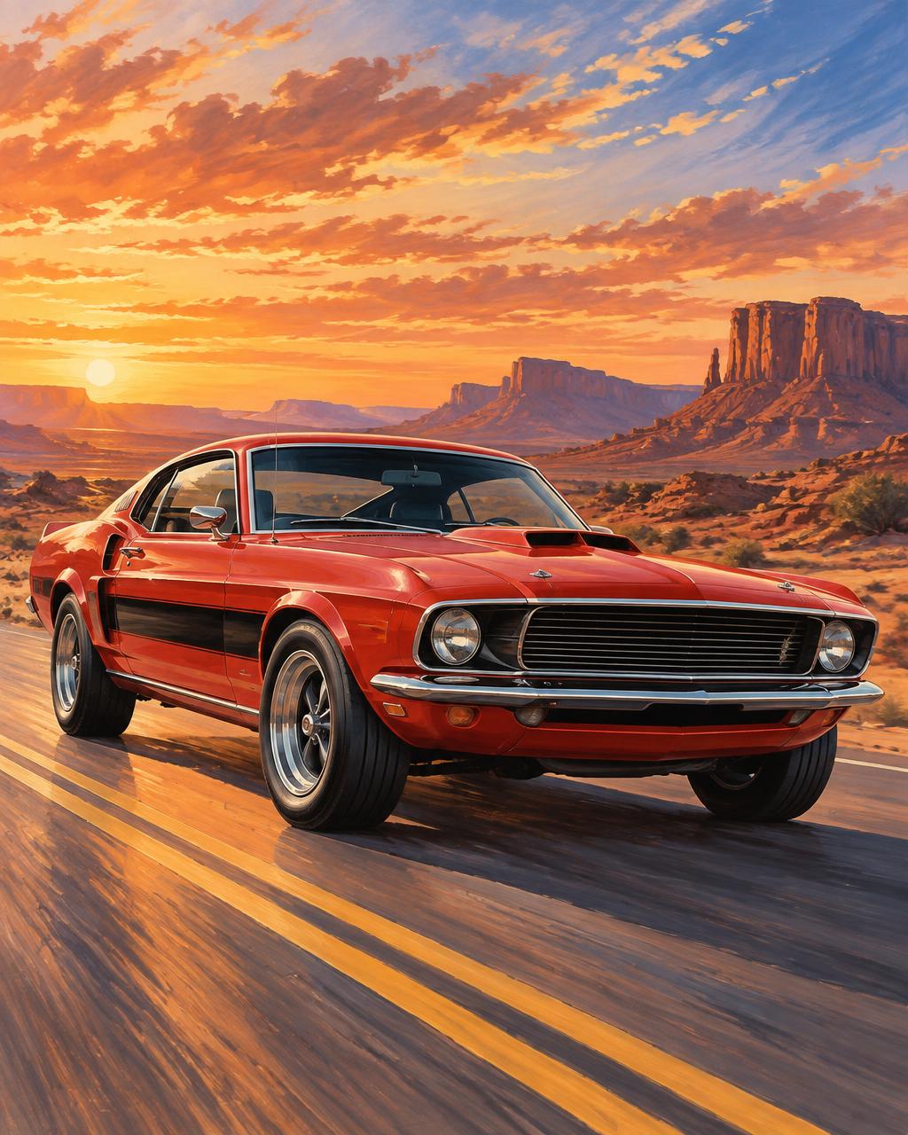 Vintage style custom car artwork example